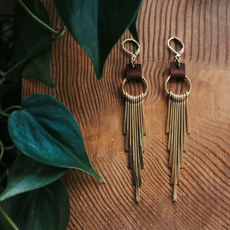 Brass & Hide Earring Collection