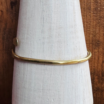 Brass Cuff spriral Bracelet