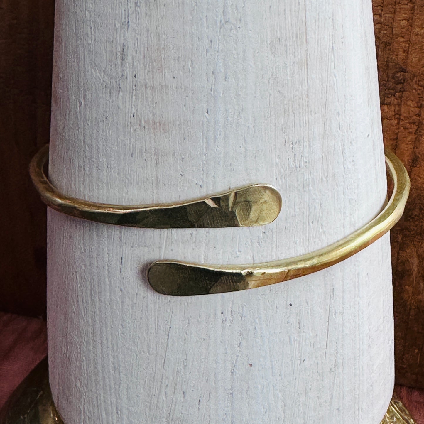 Brass Cuff spriral Bracelet