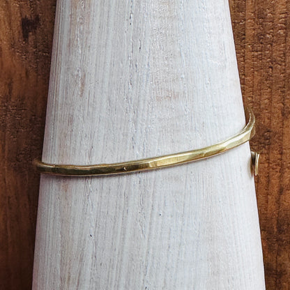 Brass Cuff spriral Bracelet