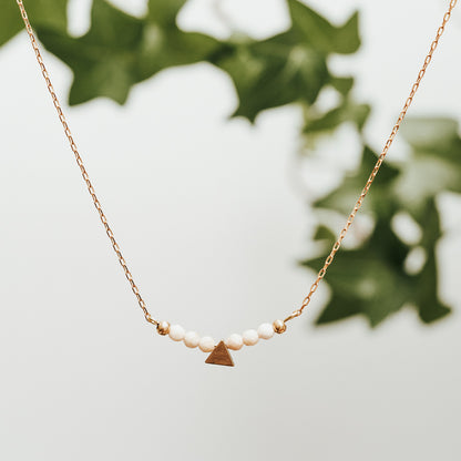 Triangle Gem Bar Necklace