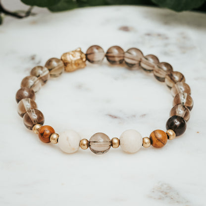 Buddha Smoky Quartz Bracelet