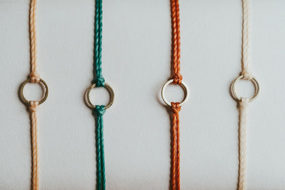 Minimalist Circle String Bracelets  |  Adjustable