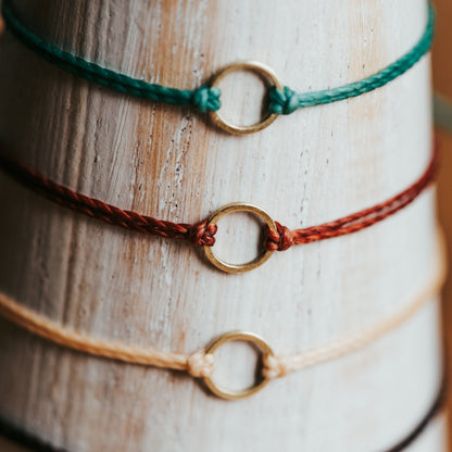 Minimalist Circle String Bracelets  |  Adjustable