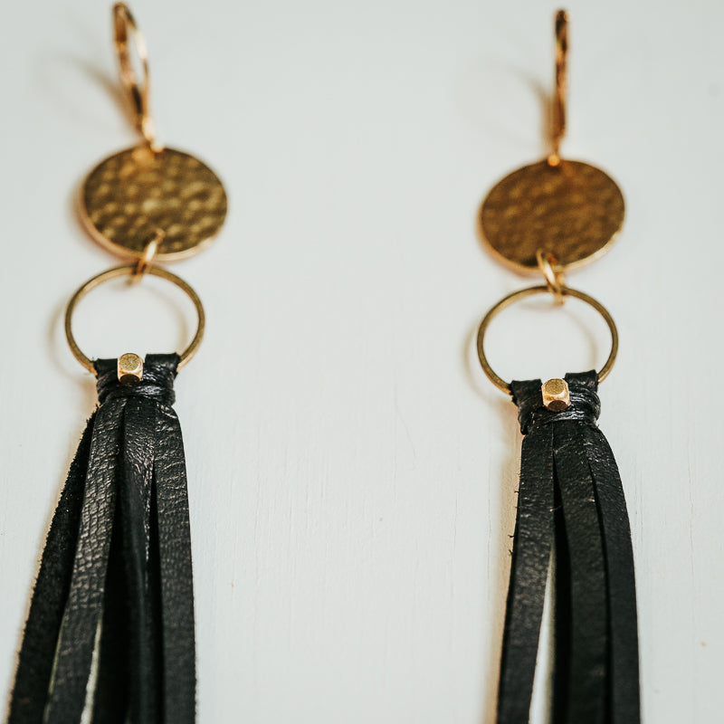 Black Leather Earrings Leather Feather Earrings Black Gold Foil Feather  Earrings Long Leaf Leather Earrings Bohemian Earrings - Etsy